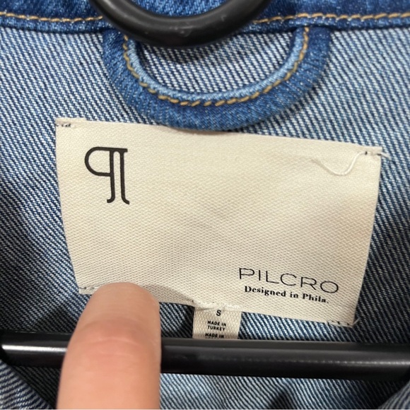 NWT Anthropologie Pilcro Weston Rhinestone Denim Boyfriend Jacket- Small country - Picture 5 of 11